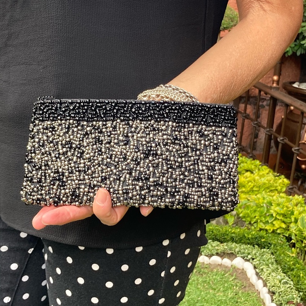 Handmade bead wristbag or crossbody.